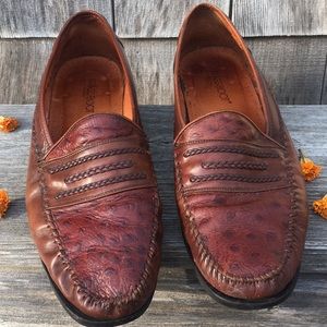 Brassboot ostrich leather upper loafers